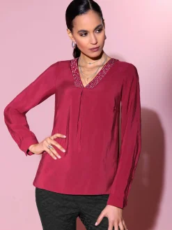 Creation L Chemisiers<Chemisier à manches longues mélange de modal doux