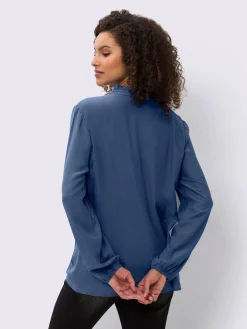 Linea Tesini Chemisiers<Chemisier à volants 70% viscose