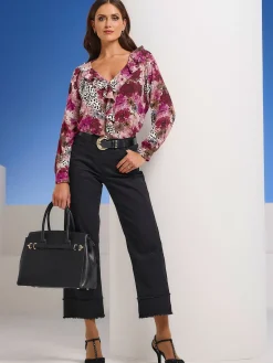 Ashley Brooke Chemisiers<Chemisier à volants motif élégant