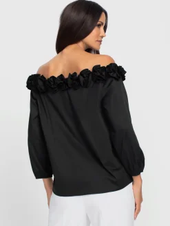 Ashley Brooke Chemisiers<Chemisier carmen qualité coton doux sur la peau