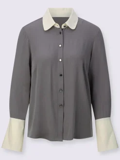 Creation L Chemisiers<Chemisier classique élégant col claudine doublé