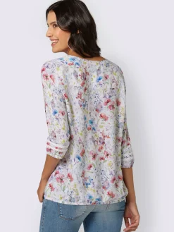 Chemisiers<Chemisier coloré nombreuses fleurs élégantes