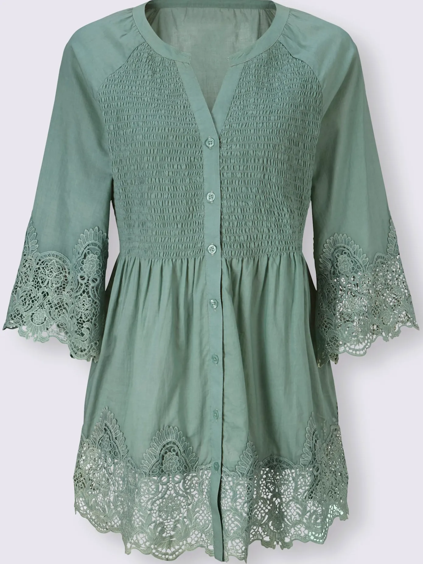 Alessa W. Tenues De Cérémonie<Chemisier empiècements dentelle ourlet et manches