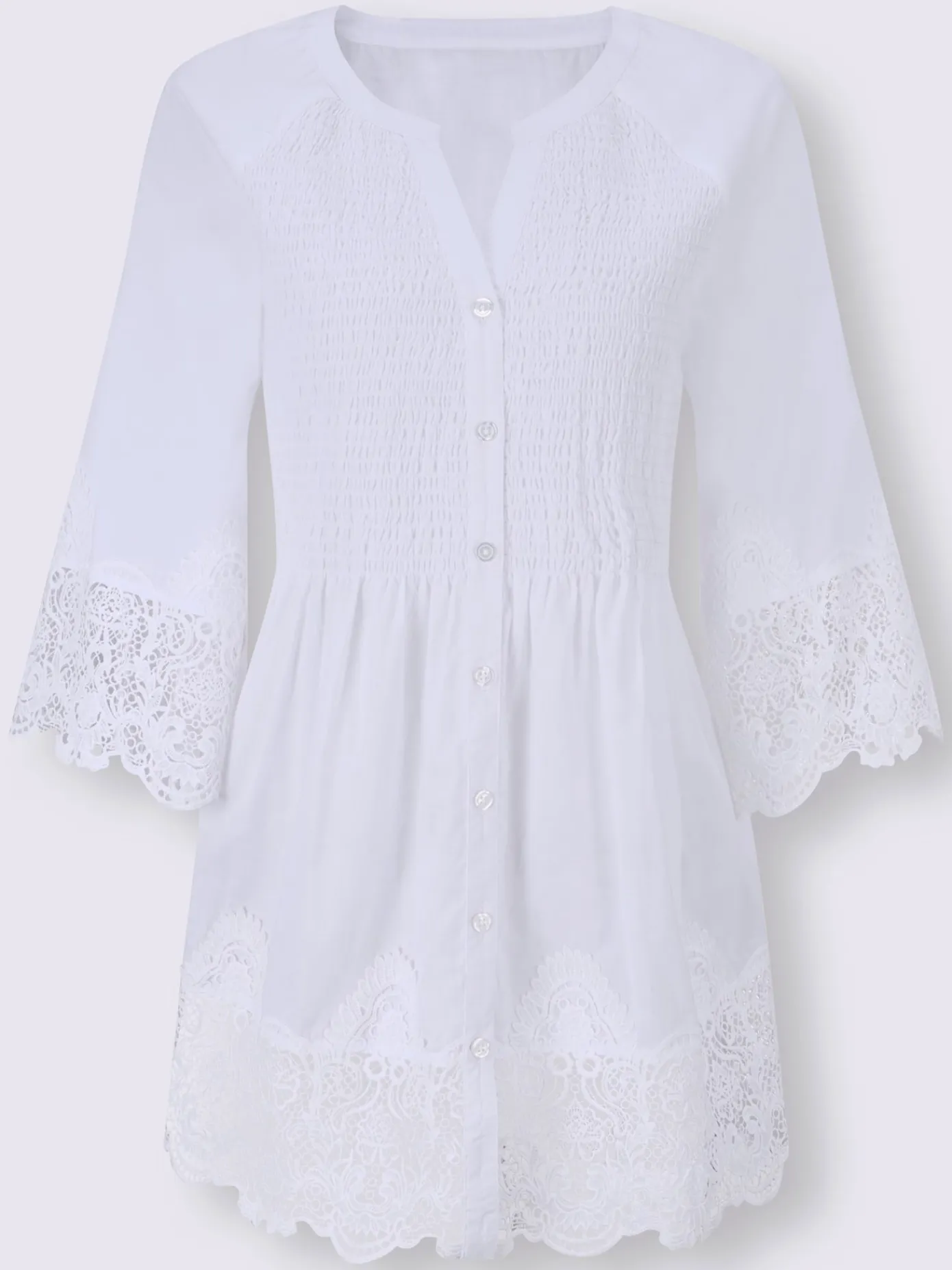 Alessa W. Tenues De Cérémonie<Chemisier empiècements dentelle ourlet et manches