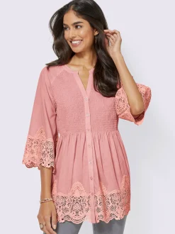 Alessa W. Tenues De Cérémonie<Chemisier empiècements dentelle ourlet et manches