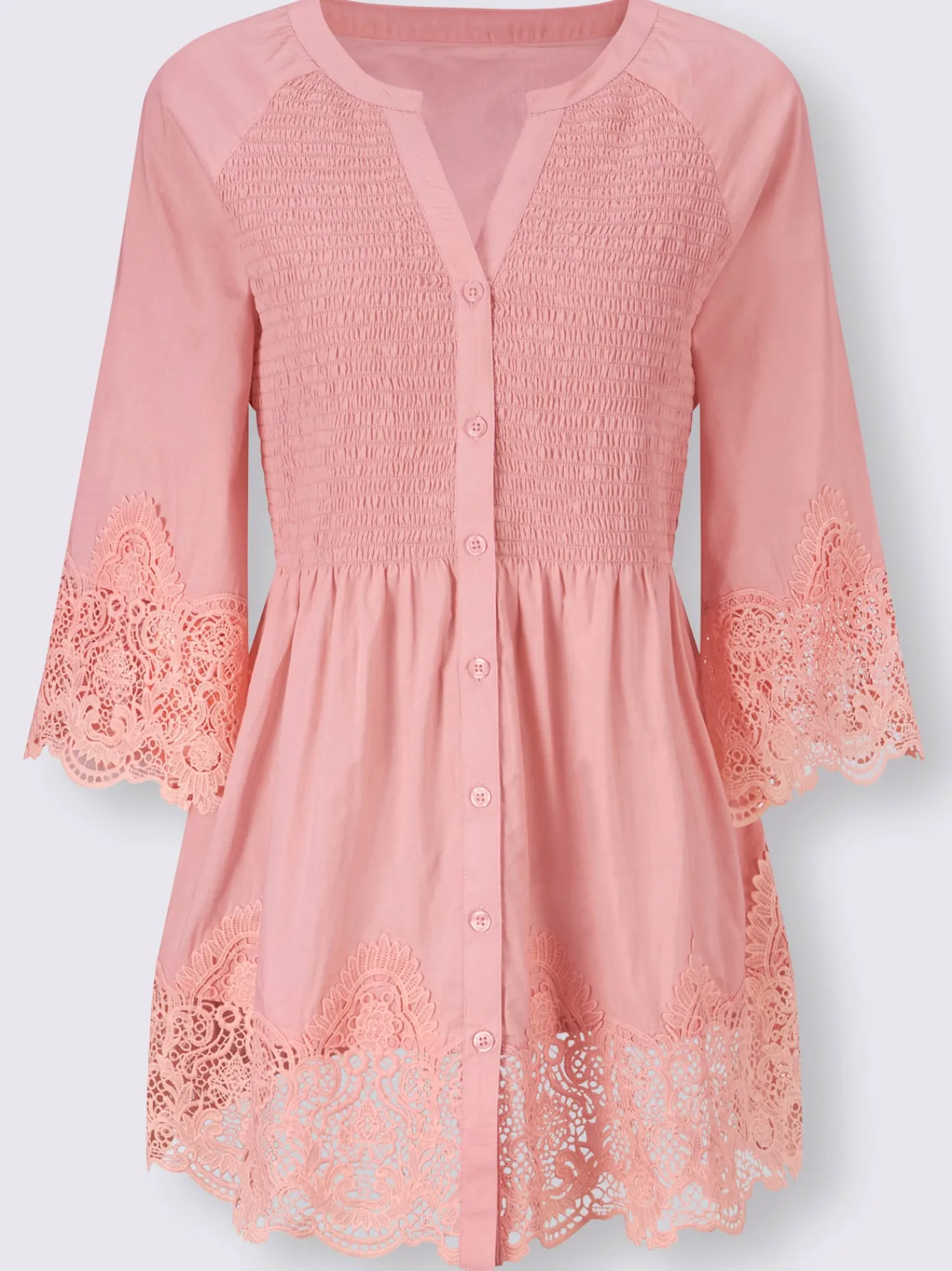 Alessa W. Tenues De Cérémonie<Chemisier empiècements dentelle ourlet et manches