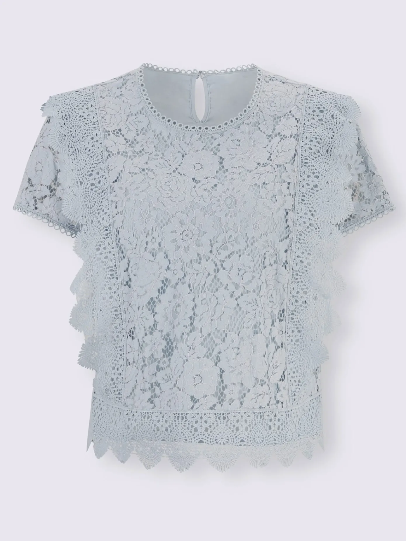 Ashley Brooke Tenues De Cérémonie|Chemisiers<Chemisier en coton avec différents motifs de dentelle