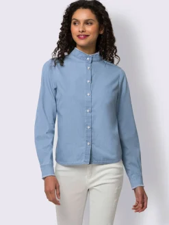 Linea Tesini Chemisiers<Chemisier en coton bords à fines franges