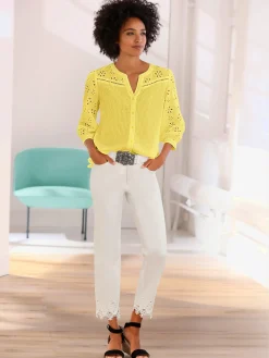 Linea Tesini Chemisiers<Chemisier en coton look tendance avec ourlet arrondi