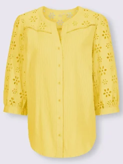 Linea Tesini Chemisiers<Chemisier en coton look tendance avec ourlet arrondi