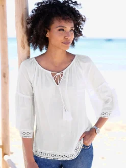 Linea Tesini Chemisiers<Chemisier en coton pur coton