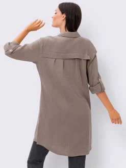 Mandarin Chemisiers<Chemisier en coton pur coton