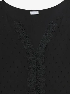 LASCANA Chemisiers<Chemisier en crêpe encolure ronde avec découpe devant