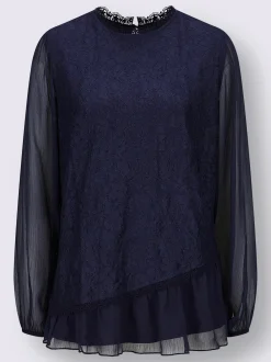 Fair Lady Chemisiers<Chemisier en dentelle coupe longue et dissimulante