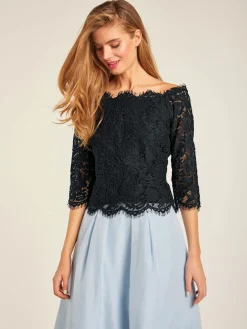 Ashley Brooke Tenues De Cérémonie<Chemisier en dentelle dentelle raffinée