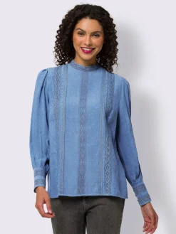 Linea Tesini Chemisiers<Chemisier en dentelle détails en dentelle tendance