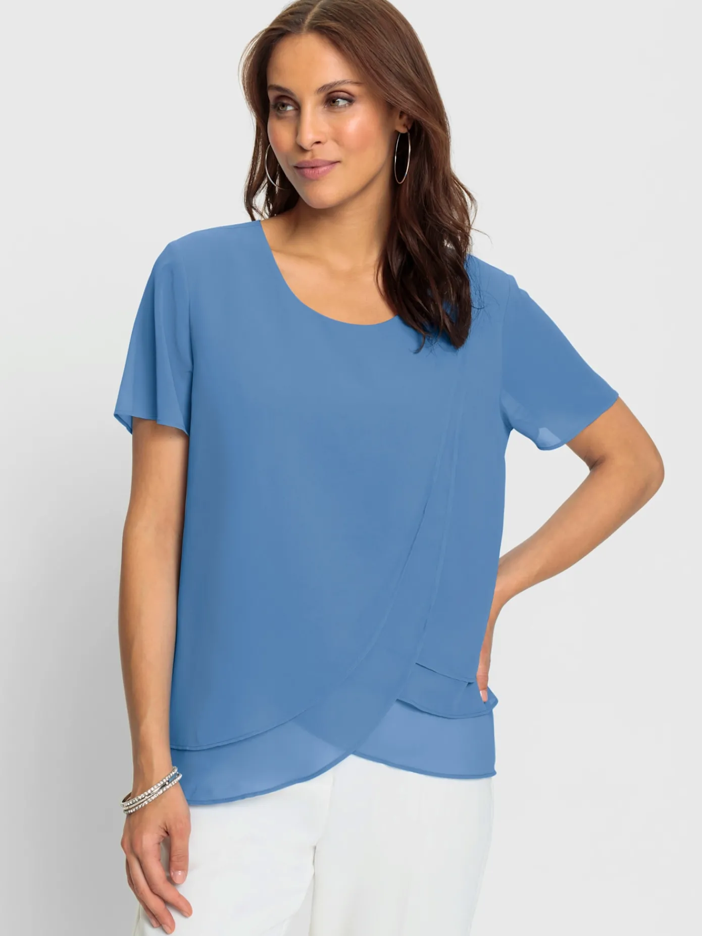 Fair Lady Chemisiers<Chemisier en georgette qualité georgette légère