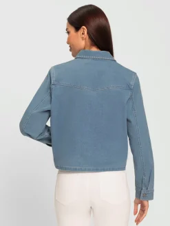 Rick Cardona Chemisiers<Chemisier en jean forme courte tendance