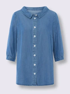 Linea Tesini Chemisiers<Chemisier en jean pur lyocell