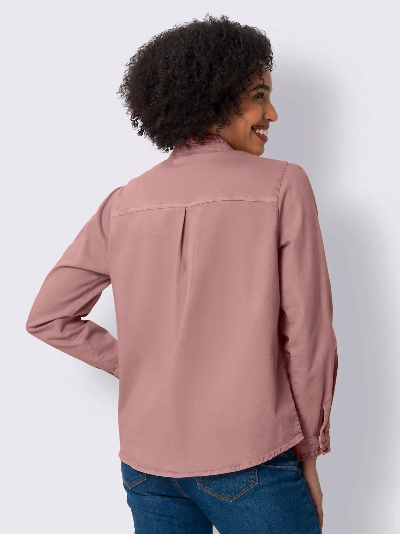 Linea Tesini Chemisiers<Chemisier en jean superbes volants