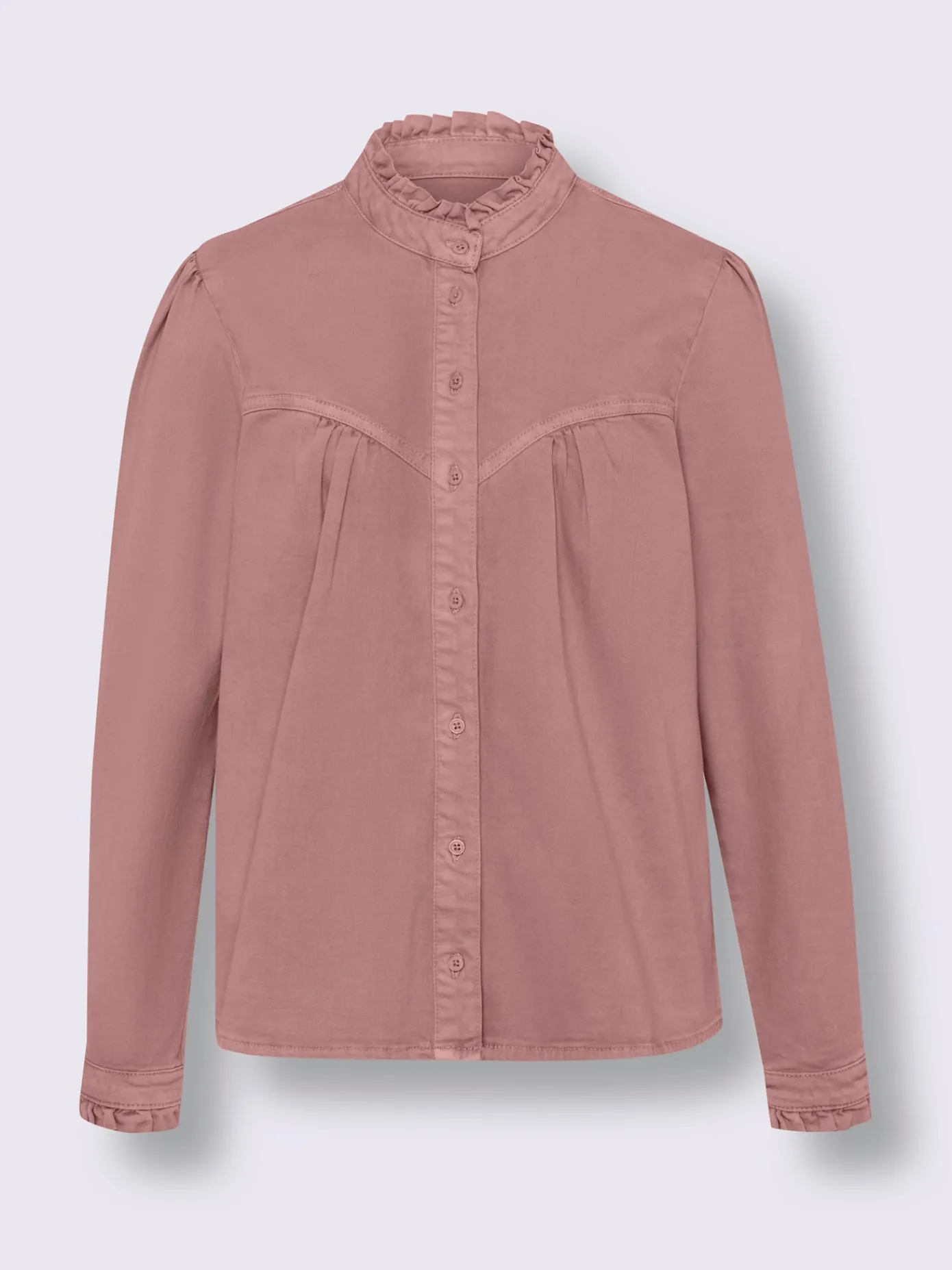 Linea Tesini Chemisiers<Chemisier en jean superbes volants