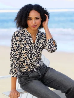 Linea Tesini Chemisiers<Chemisier en jersey motif cœur tendance