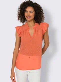 Linea Tesini Chemisiers<Chemisier en mousseline manches chauve-souris affinantes