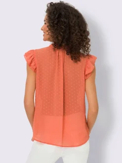 Linea Tesini Chemisiers<Chemisier en mousseline manches chauve-souris affinantes