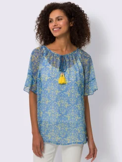 Linea Tesini Chemisiers<Chemisier en mousseline motif imprimé exclusif