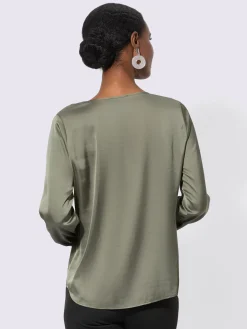 Creation L Chemisiers<Chemisier en satin en polyester recyclé