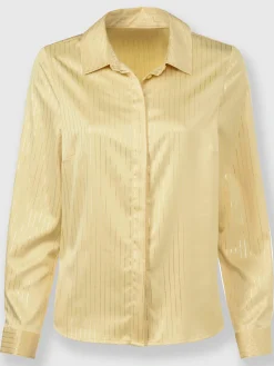 Rick Cardona Chemisiers<Chemisier en satin fines rayures couleur argent