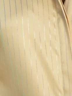 Rick Cardona Chemisiers<Chemisier en satin fines rayures couleur argent