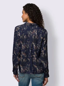 Linea Tesini Chemisiers<Chemisier en satin imprimé aux coloris harmonieux