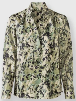 Rick Cardona Chemisiers<Chemisier en satin motif tendance