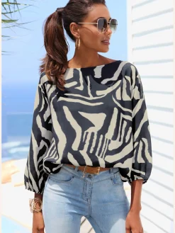 LASCANA Chemisiers<Chemisier encolure en u