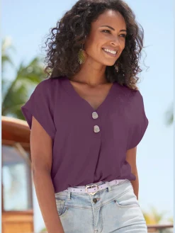 LASCANA Chemisiers<Chemisier encolure en v