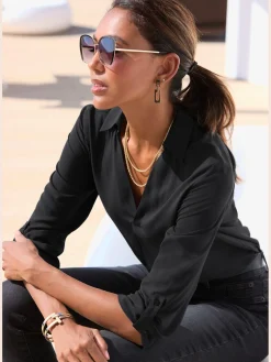 LASCANA Chemisiers<Chemisier encolure en v dégagée