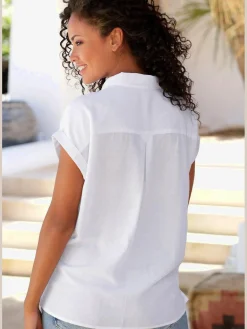 LASCANA Chemisiers<Chemisier estival avec patte de boutonnage