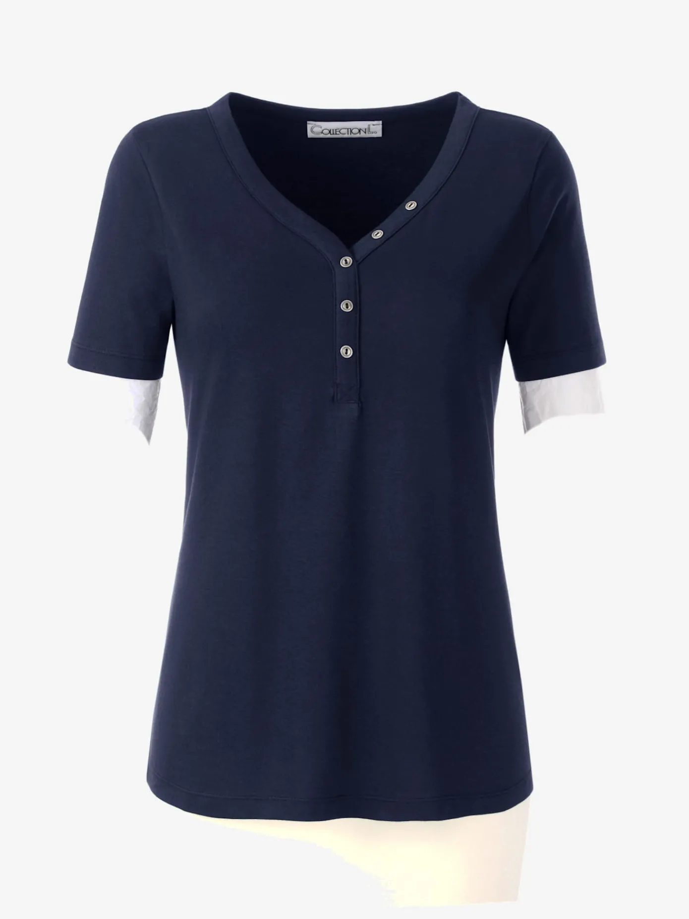 Collection L T-Shirts<Chemisier femme à boutons et manches courtes