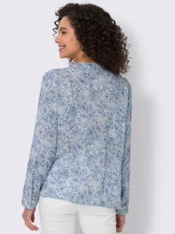 Linea Tesini Chemisiers<Chemisier froissé imprimé aux coloris harmonieux