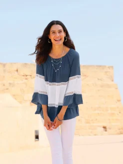 Chemisiers<Chemisier froissé pure viscose