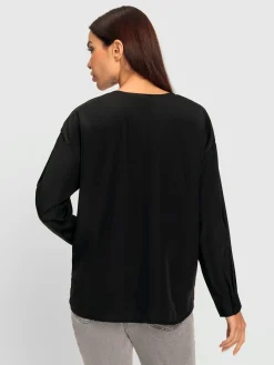 Rick Cardona Chemisiers<Chemisier garniture de satin décorative