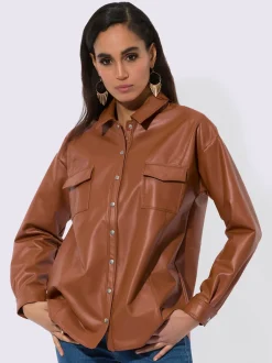 Creation L Chemisiers<Chemisier imitation cuir souple