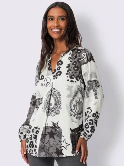 Mandarin Chemisiers<Chemisier imprimé animal décoratif