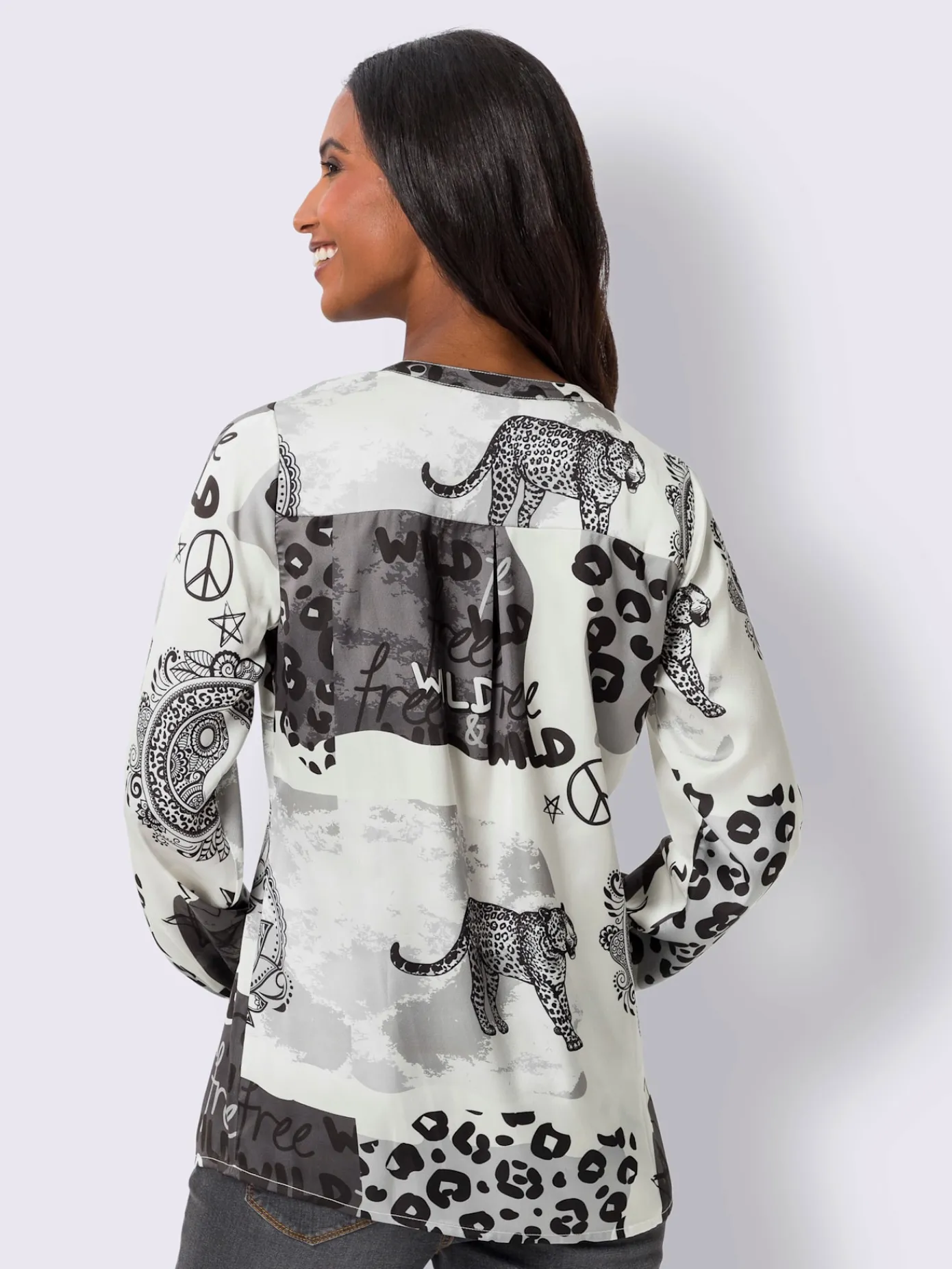 Mandarin Chemisiers<Chemisier imprimé animal décoratif