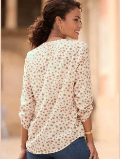 LASCANA Chemisiers<Chemisier imprimé avec encolure en v