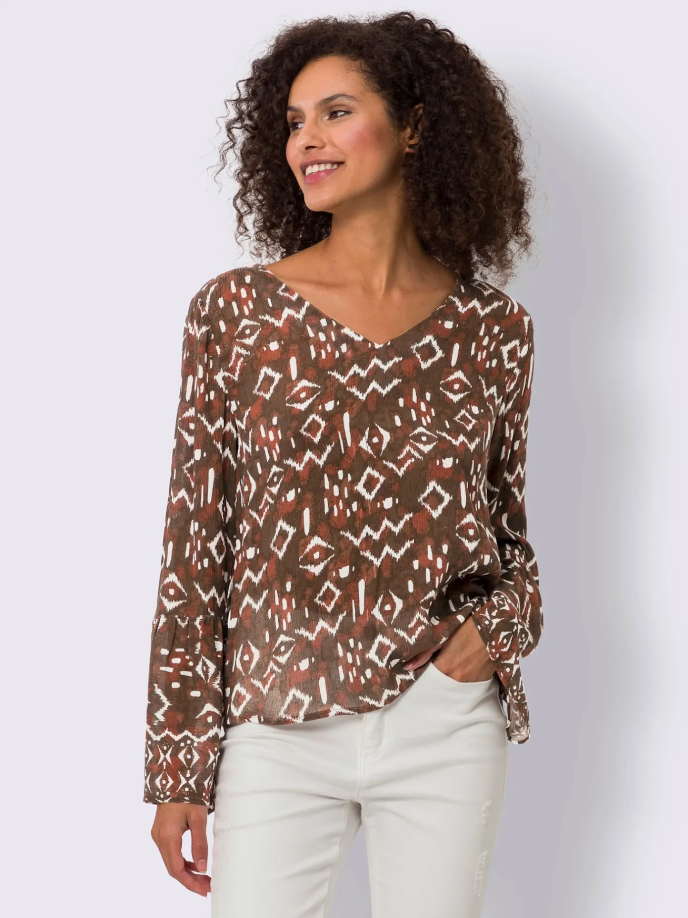 Linea Tesini Chemisiers<Chemisier imprimé ethnique mode