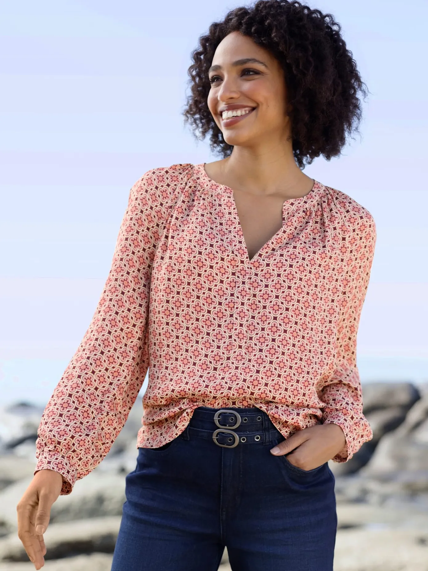 Linea Tesini Chemisiers<Chemisier imprimé floral