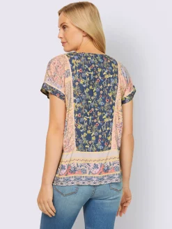 Linea Tesini Chemisiers<Chemisier imprimé patchwork