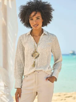 Linea Tesini Chemisiers<Chemisier imprimé serpent exotique